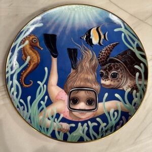 Margaret Keane Amanda’s Aquatic Adventure Gentle Kingdom Plate Collection